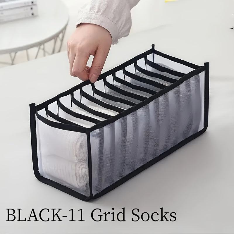 Foldable Drawer Underwear Organizer, Wardrobe Mesh Storage Box, Closet Divider Pants Bras Socks Sorting Bag