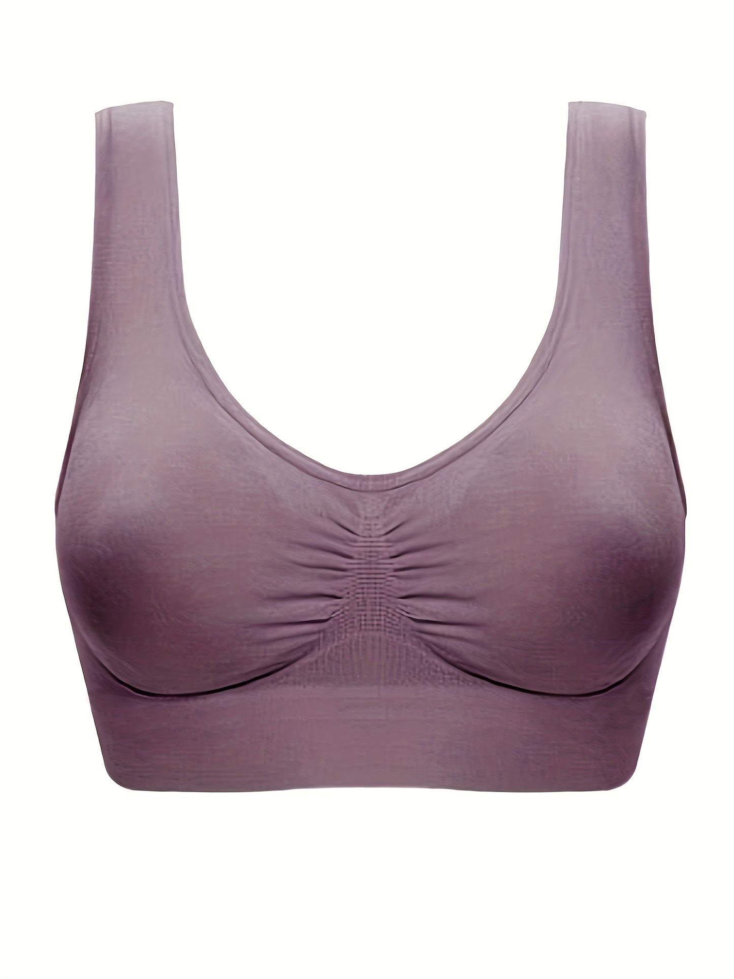 7pcs Women's Sports Bras - Comfy, Breathable Nylon & Elastane Blend, Wireless Design for Running & Workouts, Machine Washable