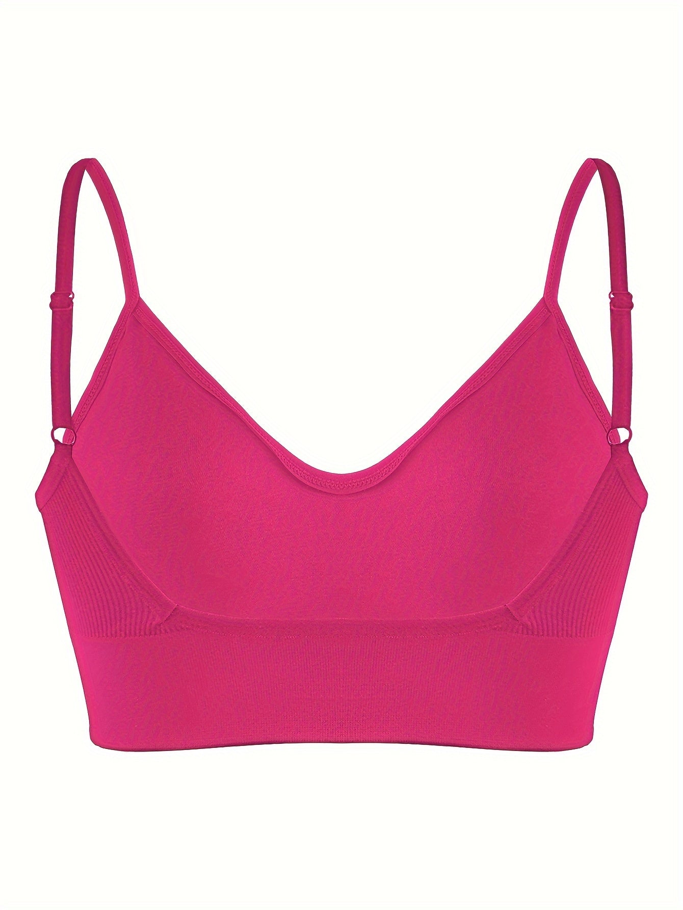 ComfyFit Solid Ribbed Sports Bra - Sports Bras for Women, Breathable Workout Fitness Intimates, Lingerie and Underwear with Superior Comfort and Support