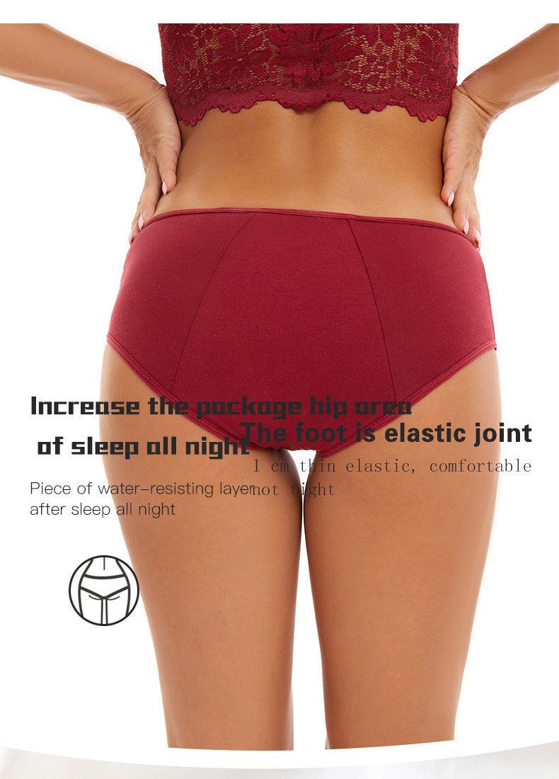 3pcs Simple Period Panties, Comfort Mid-high Waist Physiological Briefs, Breathable Postpartum Panty, Menstruation Panties, Women's Underwear & Lingerie