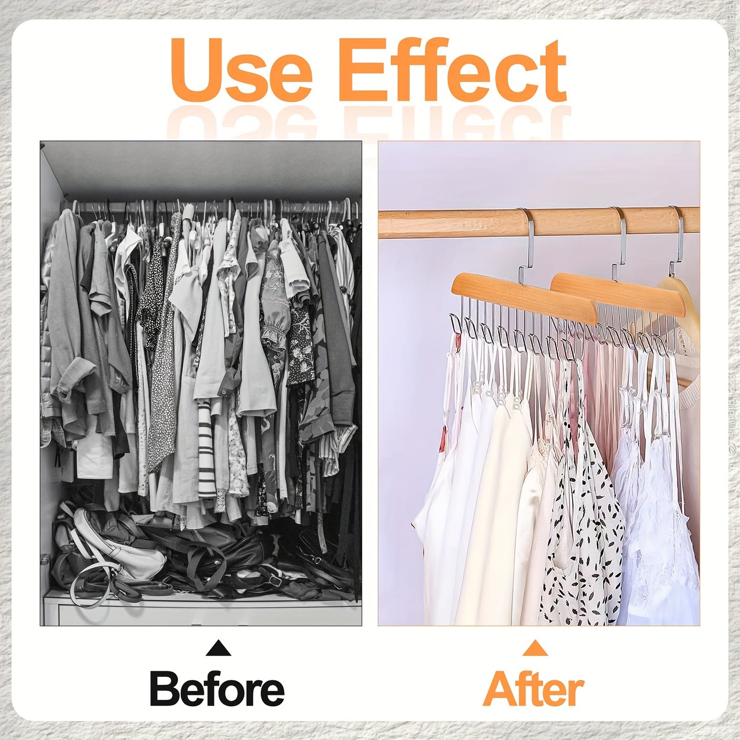 3-Pack Wood Bra Hanger with 8 Hooks - Space-Saving Closet Organizer for 24 Bras, Tank Tops, Camisoles, Swimsuits, and Strappy Dresses - 360° Rotating, Easy Storage, and Perfect for Dorm and Apartment