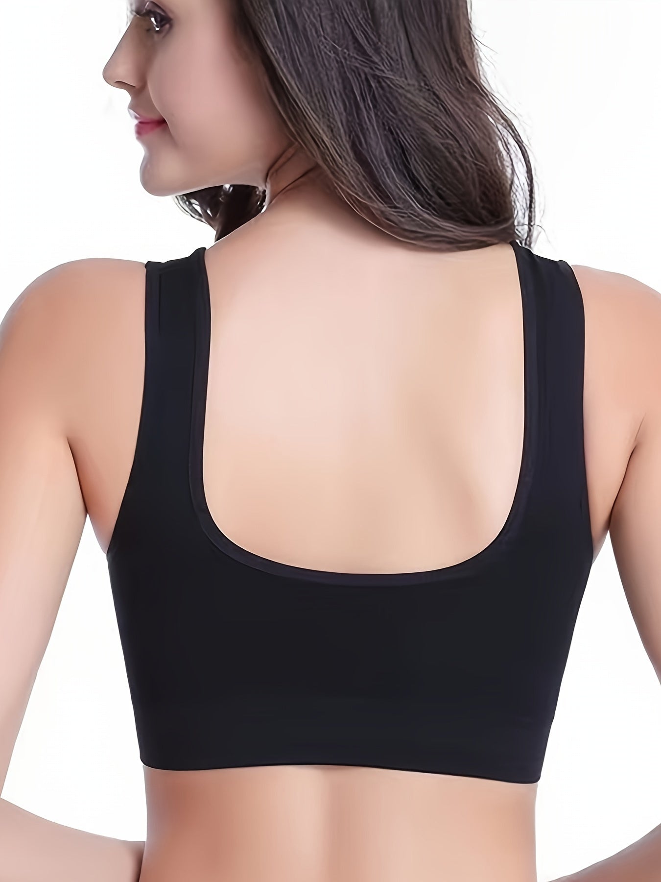 Plus Size Seamless Wire-Free 6pcs Sports Bras for Women - Backless Racerback Design for Running & Yoga