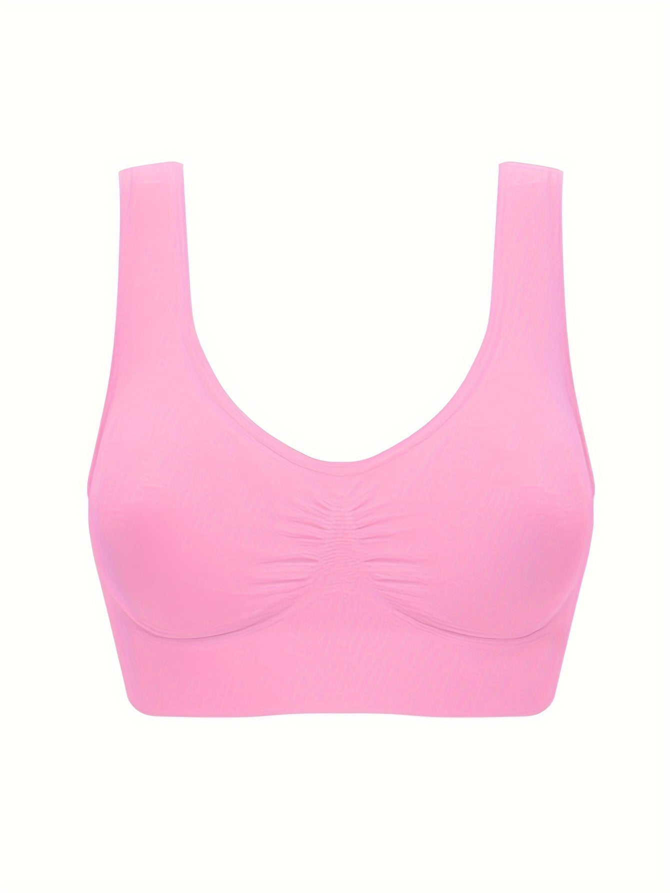 7pcs Women's Sports Bras - Comfy, Breathable Nylon & Elastane Blend, Wireless Design for Running & Workouts, Machine Washable