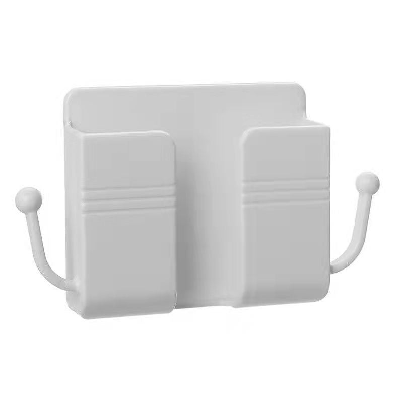 Mobile Phone Plug Wall Holder Punch Free Wall Mounted Organizer Storage Box Remote Control Mounted Charging Multifunction Hook, Easter Day, Valentine's Day, Springtime