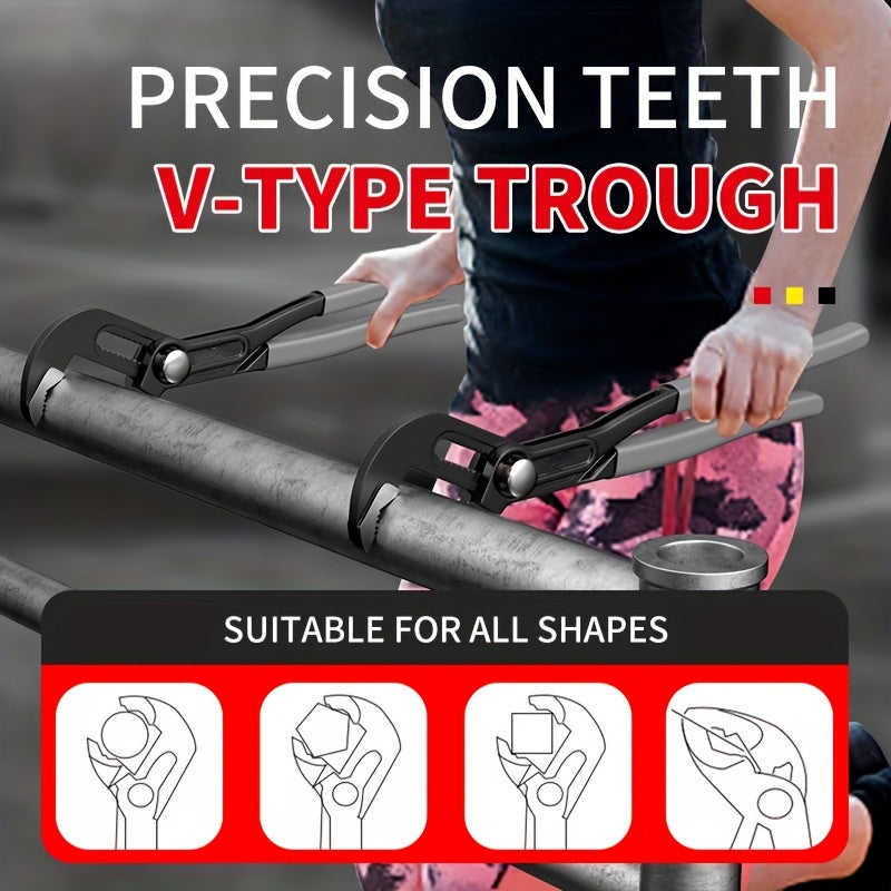 Industrial Grade Chrome Vanadium Steel All-in-One Multifunctional Tool, Combination Pliers, Pump Pliers, and Wrench, Heavy-Duty Grip Hand Tools
