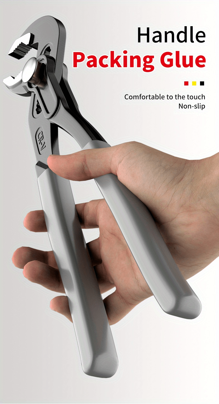Industrial Grade Chrome Vanadium Steel All-in-One Multifunctional Tool, Combination Pliers, Pump Pliers, and Wrench, Heavy-Duty Grip Hand Tools