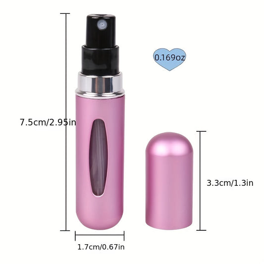 Mini Portable Refillable Perfume Aluminum Atomized Spray Cosmetic Bottle~Travel Dispenser Bottle~Atomizer Perfume Bottle, for Car