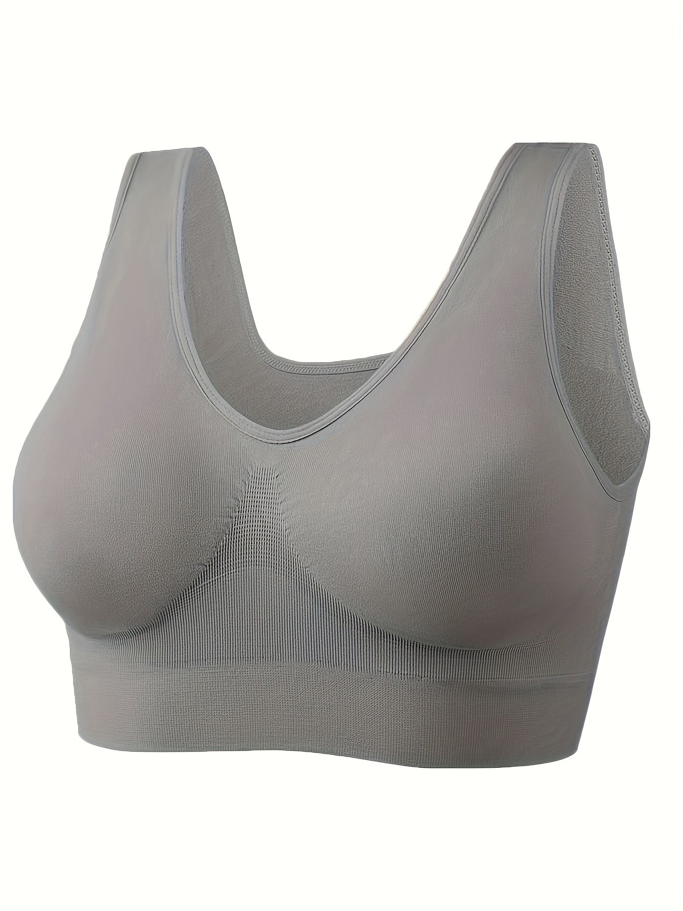 Plus Size Seamless Wire-Free 6pcs Sports Bras for Women - Backless Racerback Design for Running & Yoga