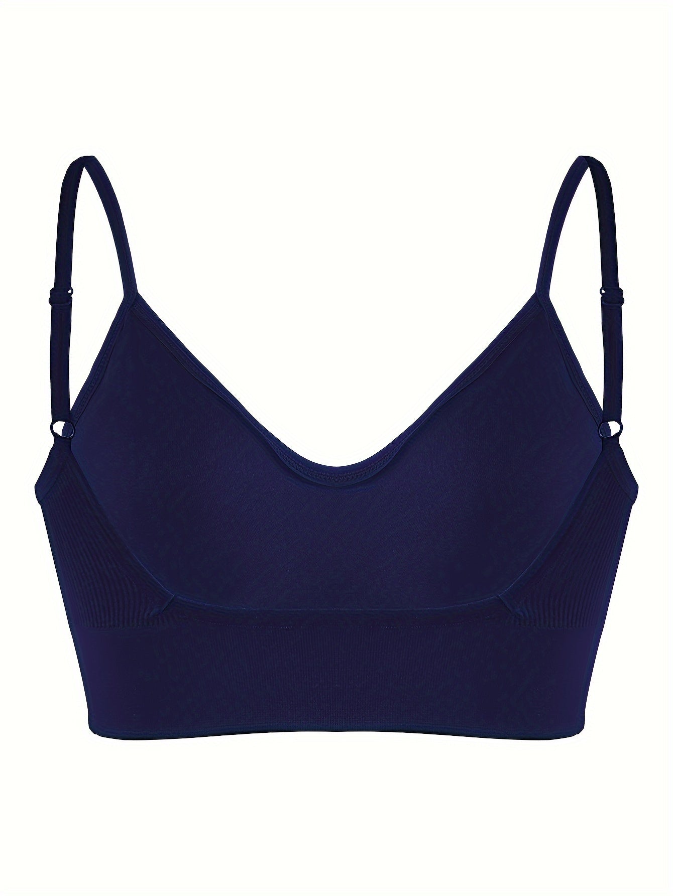 ComfyFit Solid Ribbed Sports Bra - Sports Bras for Women, Breathable Workout Fitness Intimates, Lingerie and Underwear with Superior Comfort and Support