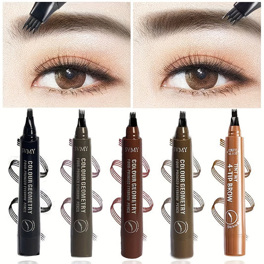Waterproof Liquid Eyebrow Pencil - Long-Lasting, Smooth Application for Natural Wild Brow Look, Suitable for All Skin Types