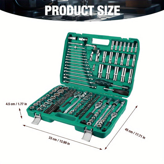 216/53/46pcs Professional Ratchet Toolset - Multi-functional Industrial Maintenance Kit with Torque Wrench, Screwdriver And Portable Repair Essentials for DIY Enthusiasts And Mechanics