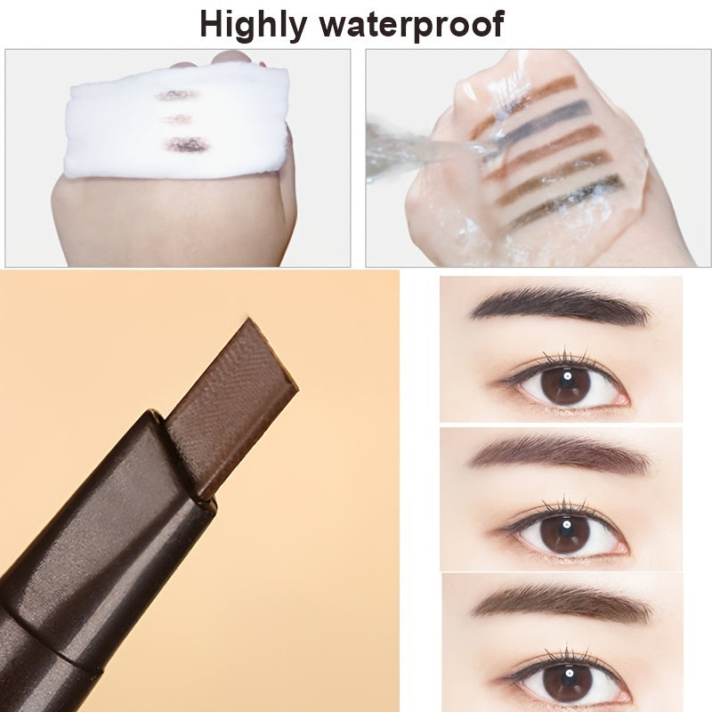 Waterproof 5 Colors Natural Makeup Double Heads Automatic Eyebrow Pencil Waterproof Long-lasting Easy Ware Eyebrow Pen With Eyebrow Brush