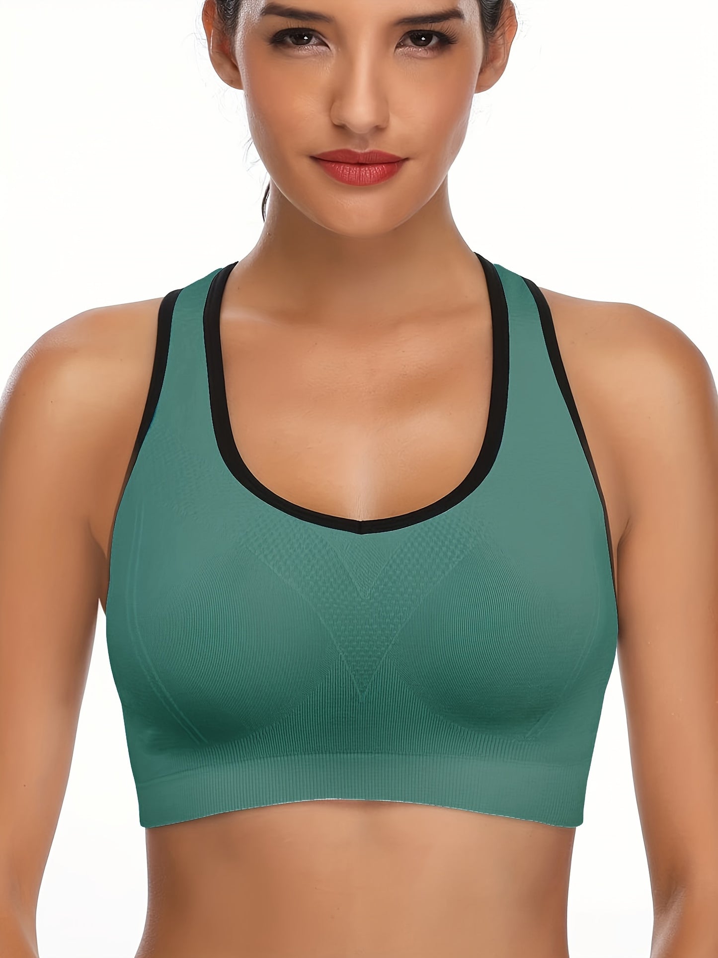 3pcs Criss Cross Back Sports Bras, Comfy & Breathable versatile Fitness Tank Bra, Women's Lingerie & Underwear