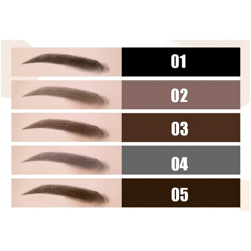 Waterproof 5 Colors Natural Makeup Double Heads Automatic Eyebrow Pencil Waterproof Long-lasting Easy Ware Eyebrow Pen With Eyebrow Brush