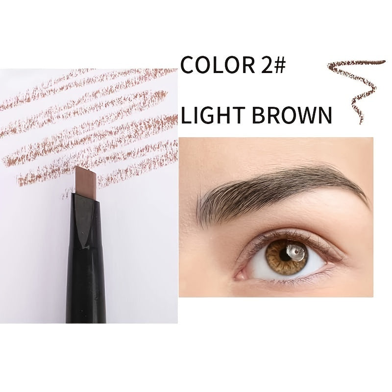 Waterproof 5 Colors Natural Makeup Double Heads Automatic Eyebrow Pencil Waterproof Long-lasting Easy Ware Eyebrow Pen With Eyebrow Brush