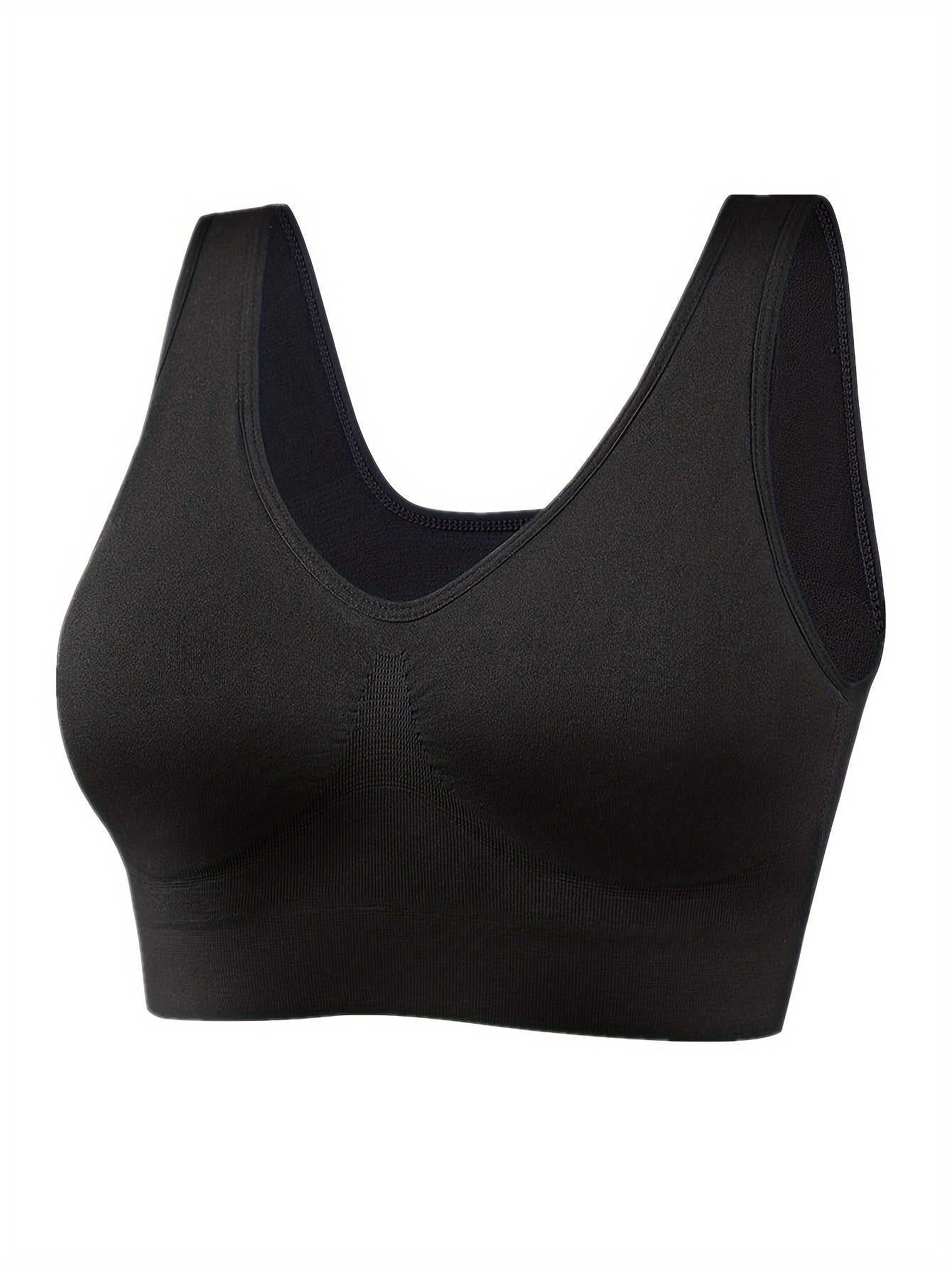 Plus Size Seamless Wire-Free 6pcs Sports Bras for Women - Backless Racerback Design for Running & Yoga