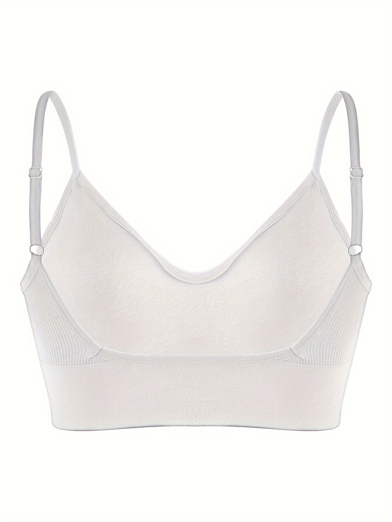 ComfyFit Solid Ribbed Sports Bra - Sports Bras for Women, Breathable Workout Fitness Intimates, Lingerie and Underwear with Superior Comfort and Support