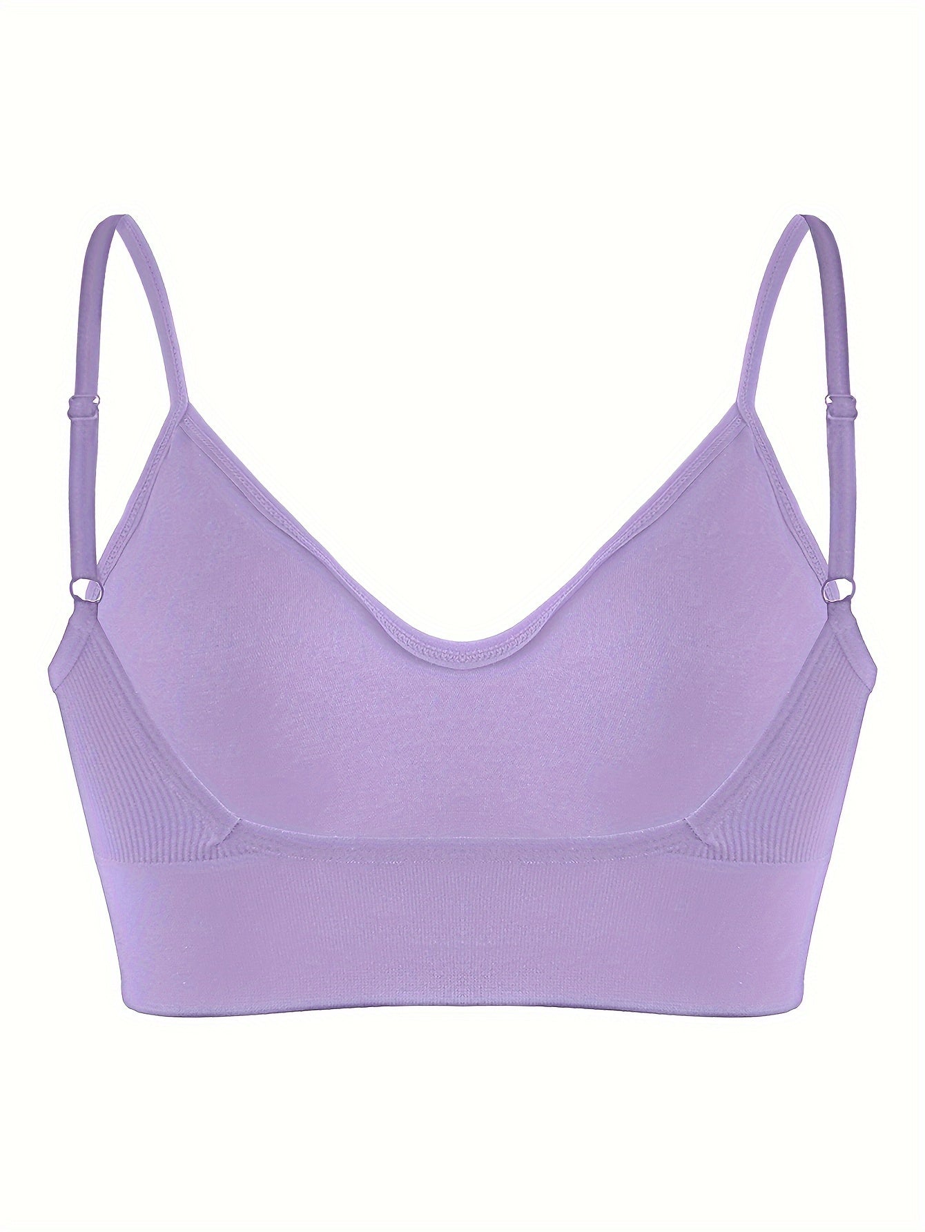 ComfyFit Solid Ribbed Sports Bra - Sports Bras for Women, Breathable Workout Fitness Intimates, Lingerie and Underwear with Superior Comfort and Support