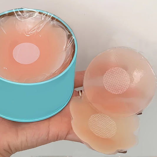 2/12pcs Silicone Nipple Cover Reusable Women Breast Petals Lift Invisible Bras Pasties - Adhesive Pads - For Women - Suitable for Everyday Wear & Special Occasions - Perfect Gift for Women