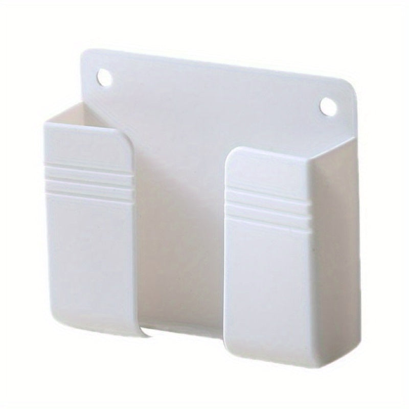 Mobile Phone Plug Wall Holder Punch Free Wall Mounted Organizer Storage Box Remote Control Mounted Charging Multifunction Hook, Easter Day, Valentine's Day, Springtime