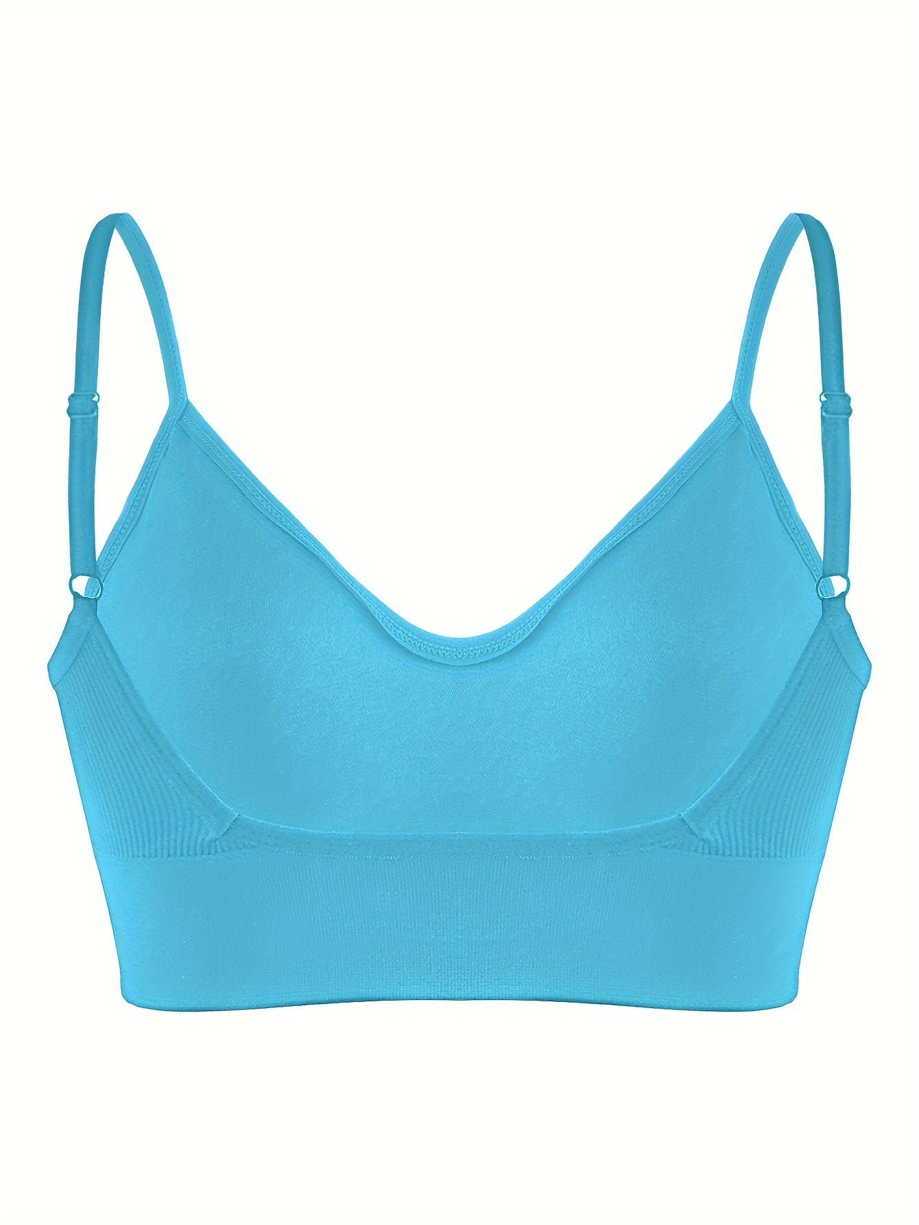 ComfyFit Solid Ribbed Sports Bra - Sports Bras for Women, Breathable Workout Fitness Intimates, Lingerie and Underwear with Superior Comfort and Support