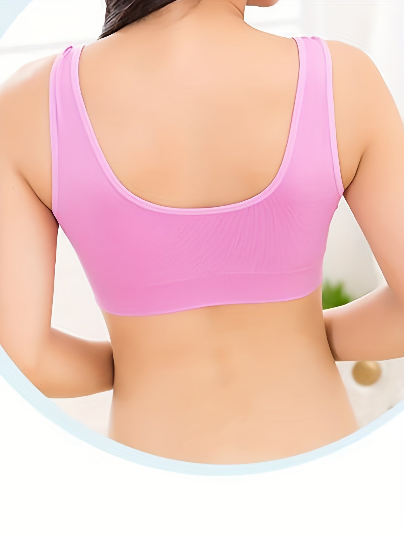 3pcs Wireless Sports Bras, Comfy & Breathable Running Workout Tank Bra, Women's Lingerie & Underwear