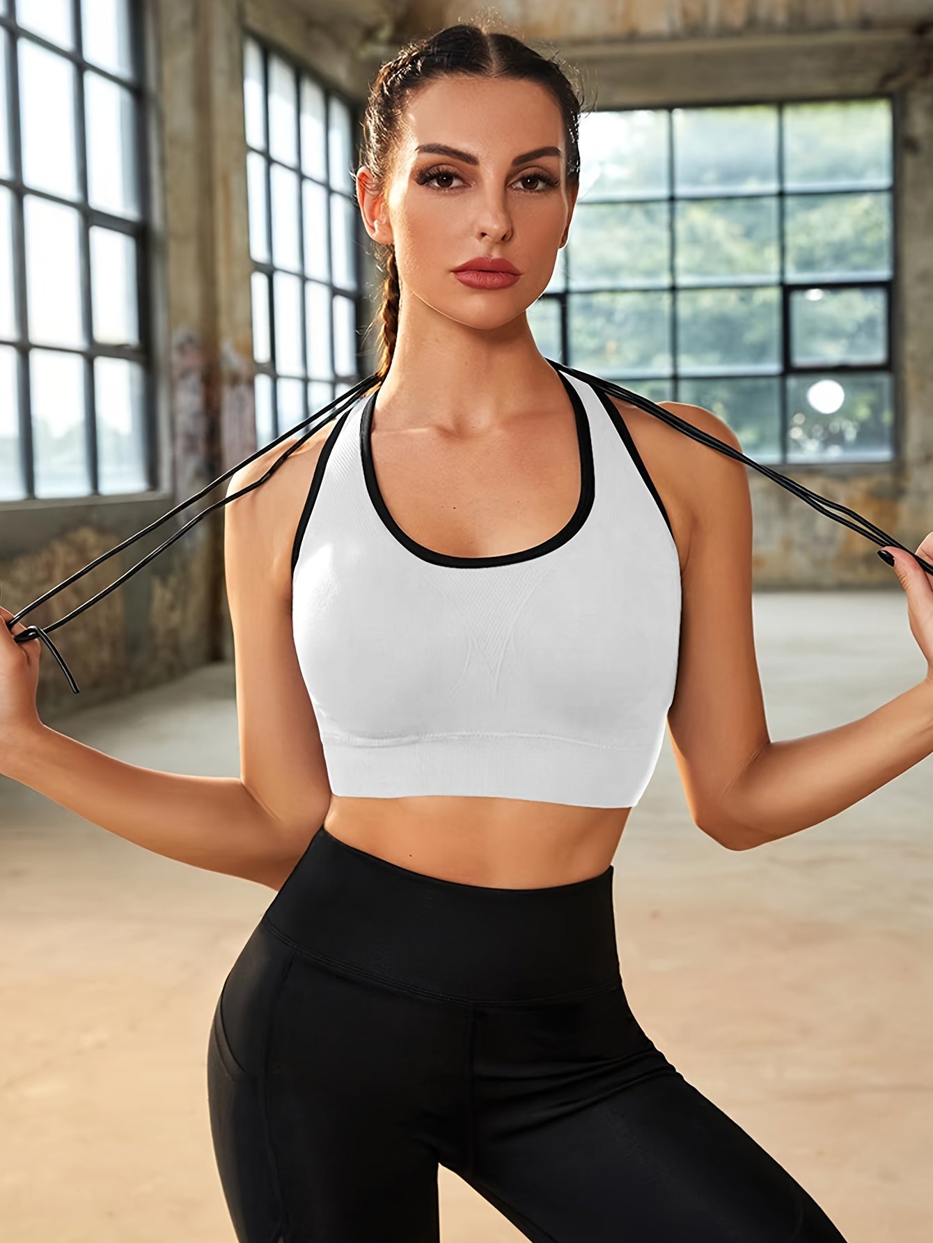 3pcs Criss Cross Back Sports Bras, Comfy & Breathable versatile Fitness Tank Bra, Women's Lingerie & Underwear