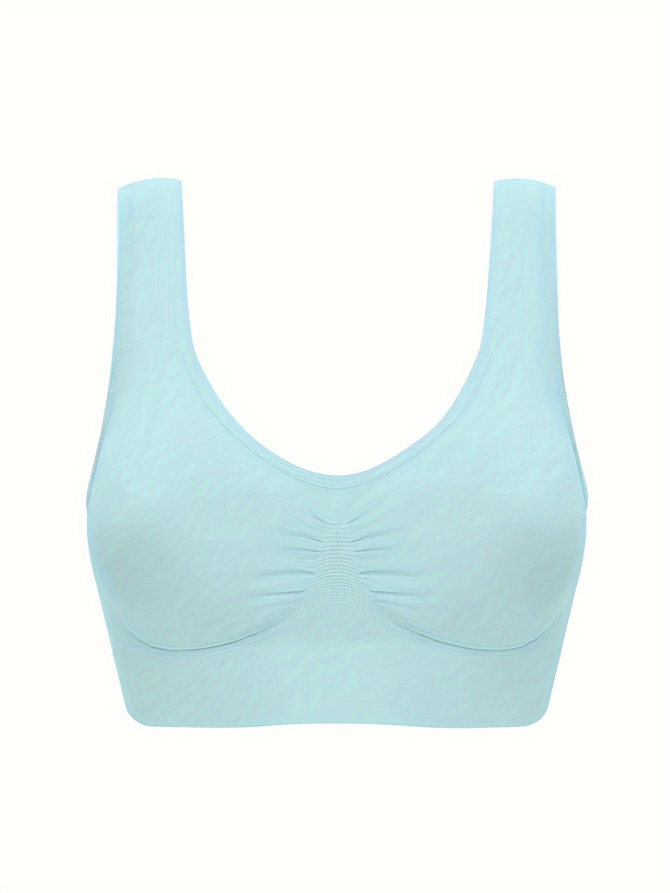 7pcs Women's Sports Bras - Comfy, Breathable Nylon & Elastane Blend, Wireless Design for Running & Workouts, Machine Washable