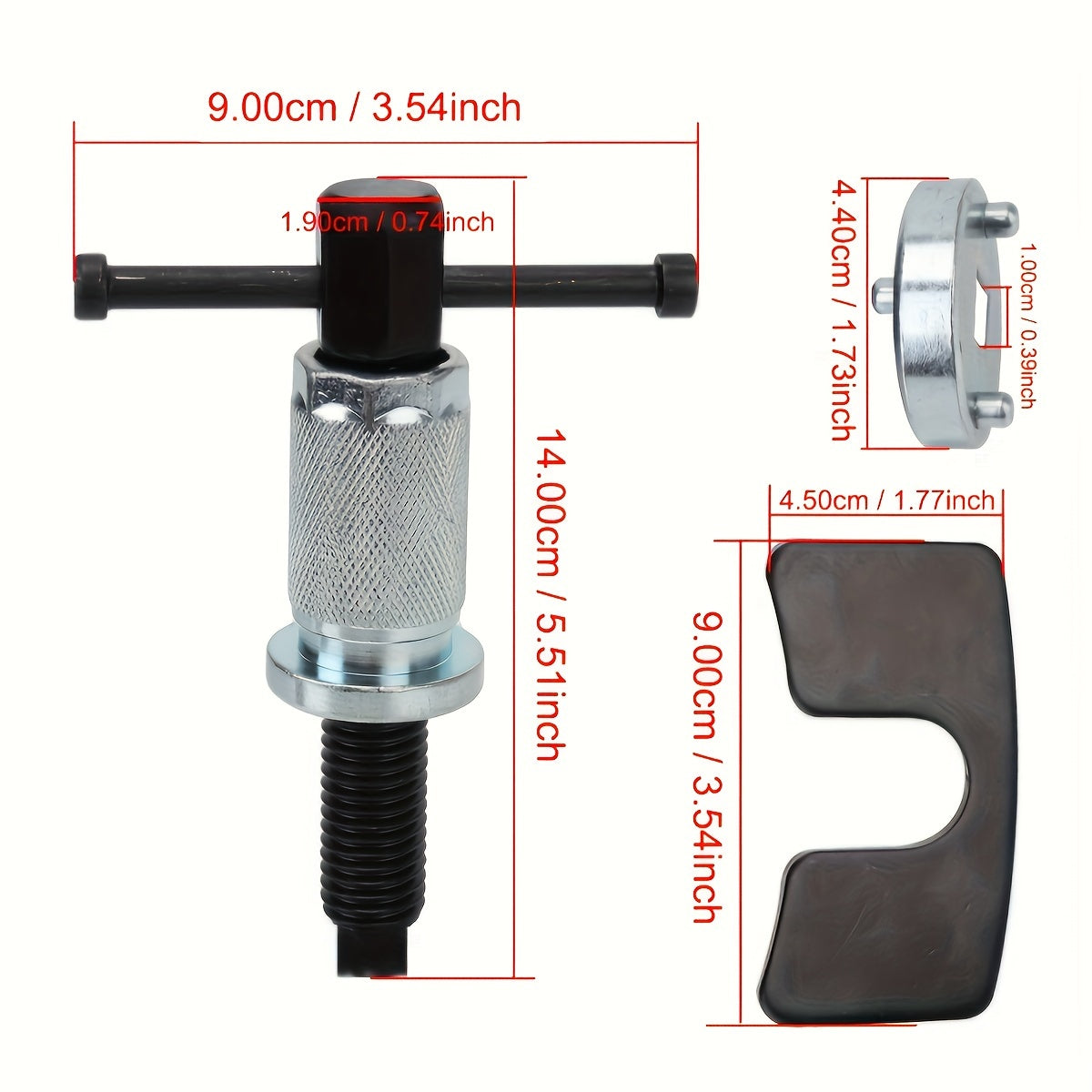 Industrial-Grade Manual Auto Brake Caliper Piston Rewind Tool Kit - No Battery Required for Easy Pad Replacement & Wheel Cylinder Separation