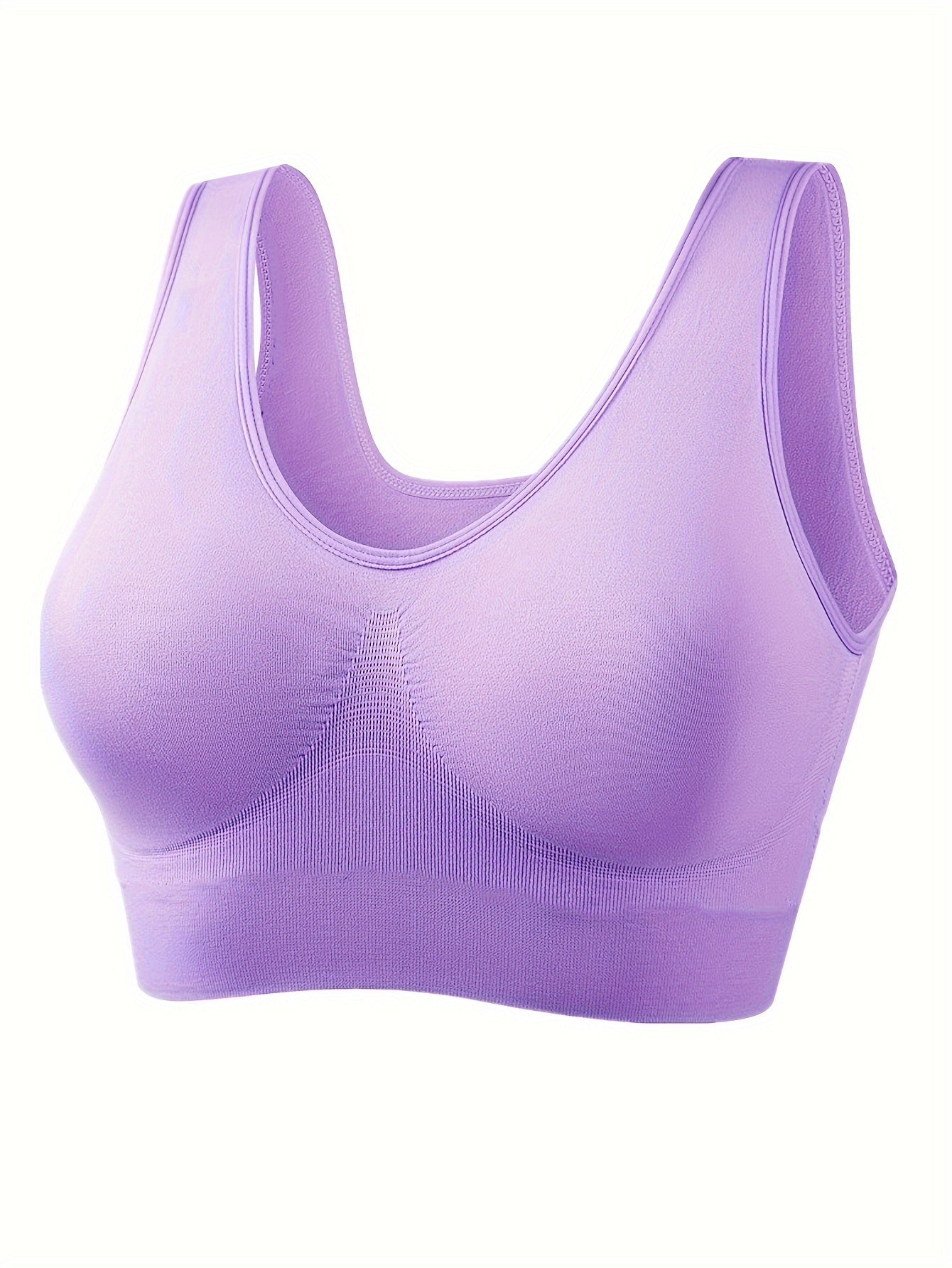 Plus Size Seamless Wire-Free 6pcs Sports Bras for Women - Backless Racerback Design for Running & Yoga