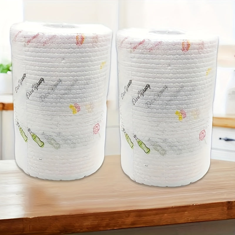 200-Pack Premium Absorbent Paper Towels - Multi-Ply Disposable Kitchen Tissues, Strong Fat-Removing Wipes, Lazy Wipe Alternative - For Everyday Kitchen Use & Parties - Ideal for Homemakers & Busy Families