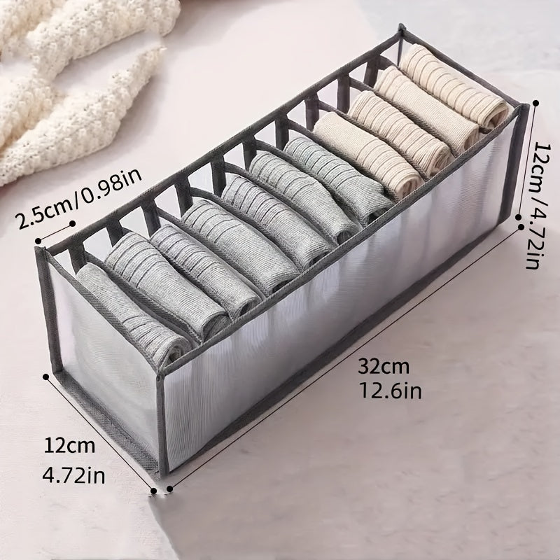 Foldable Drawer Underwear Organizer, Wardrobe Mesh Storage Box, Closet Divider Pants Bras Socks Sorting Bag