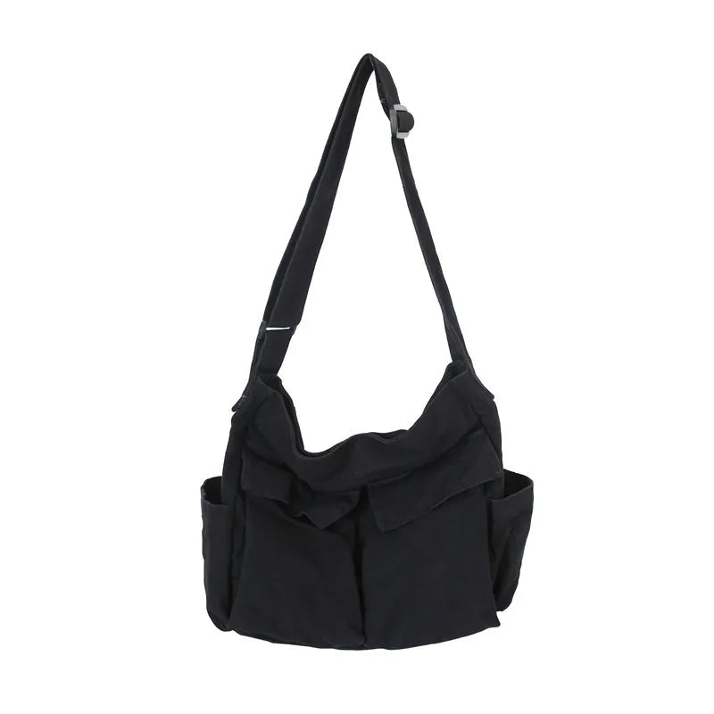 Women Vintage Handbag Canvas Teenager Shoulder Tote Bags Messenger Bags Ladies Casual Handbag Crossbody Purse