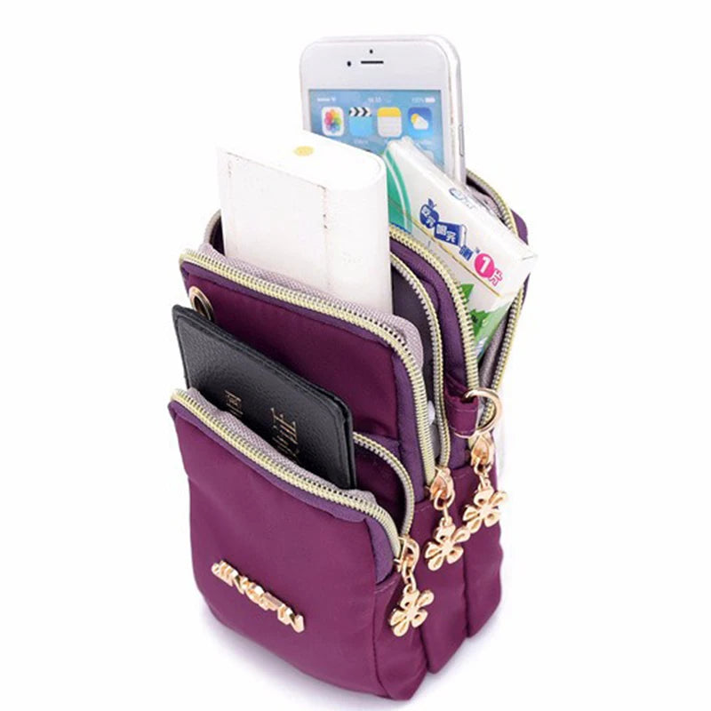 Casual Waterproof Nylon Crossbody Bags Women Messenger Shoulder Bag Female Small Cell Phone Handbags Purses Sports Pouch Bag
