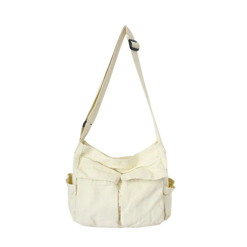 Women Vintage Handbag Canvas Teenager Shoulder Tote Bags Messenger Bags Ladies Casual Handbag Crossbody Purse