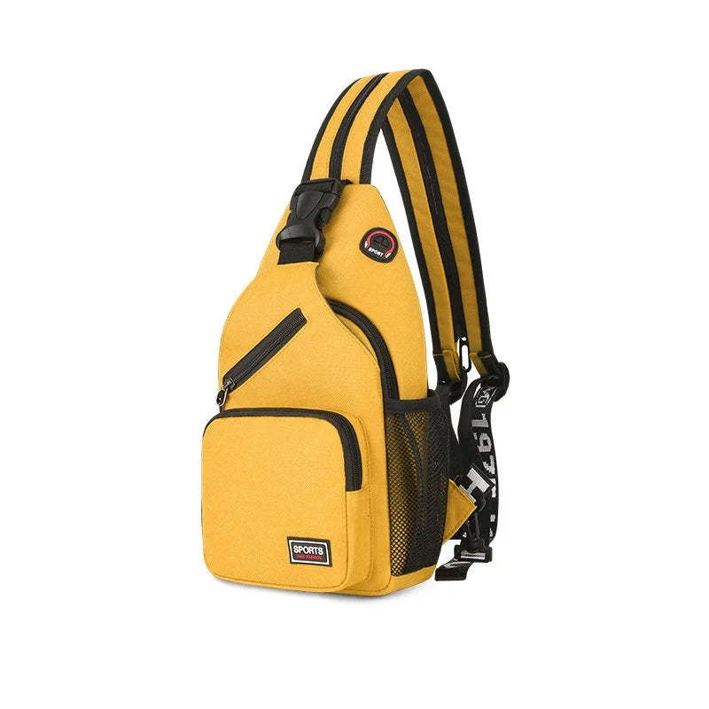 Geestock Small Crossbody Bags For Women Sling Chest Bag Female Mini Travel Sport Shoulder Pack Messenger Bags With Earphone Hole