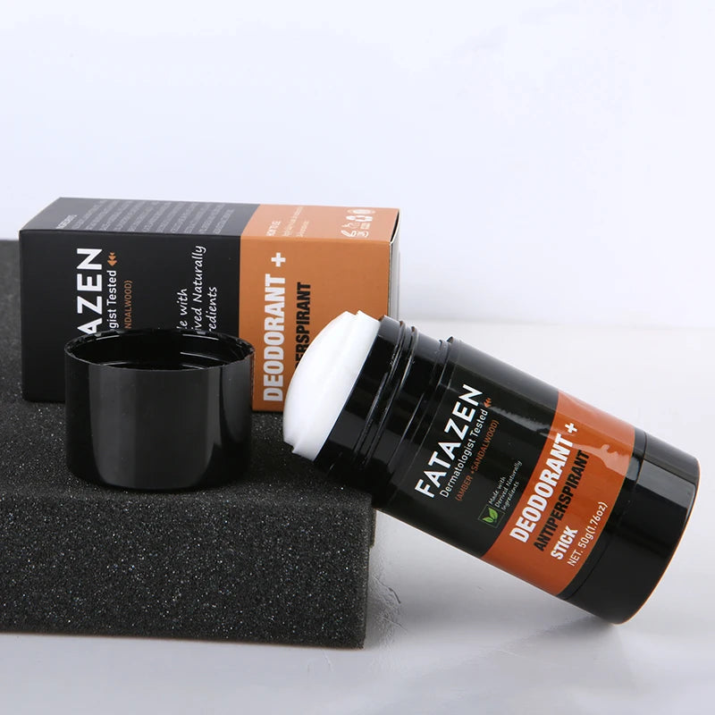 FATAZEN Wholesale Herbal Deodorant Antiperspirant Stick Body Natural Vegan Sandal Amber Sweat Odor Balm Deodorant Stick