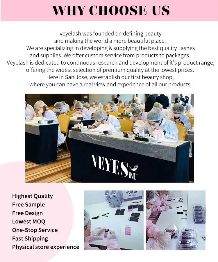 Veyes Premium Individual Volume Mink Eyelash Extensions Long Matte Style Easy Fan Lash Trays with Overnight Shipping