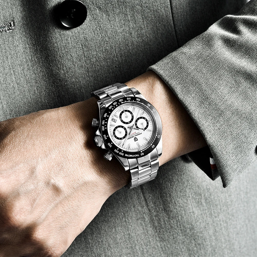 PAGANI DESIGN 2024 New PD-1644 Meteorite Dial Fashion Men Quartz Wristwatches 100M Sapphire Glass Chronograph relogio masculino