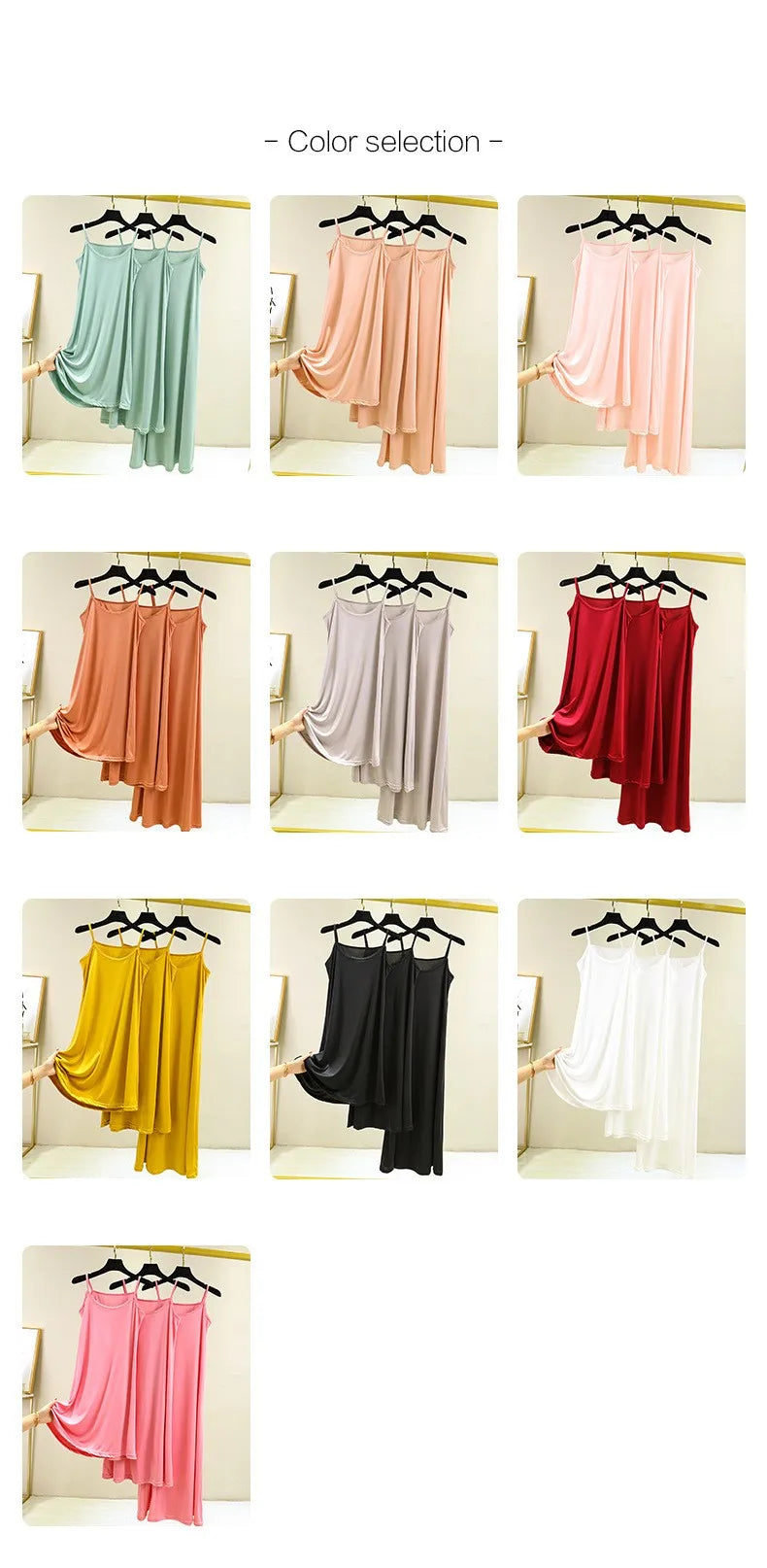 Full Slips Under Dress Women Summer Plus Size Sleeveless Satin Petticoat Underskirt Spaghetti Strap Women Sling Dress