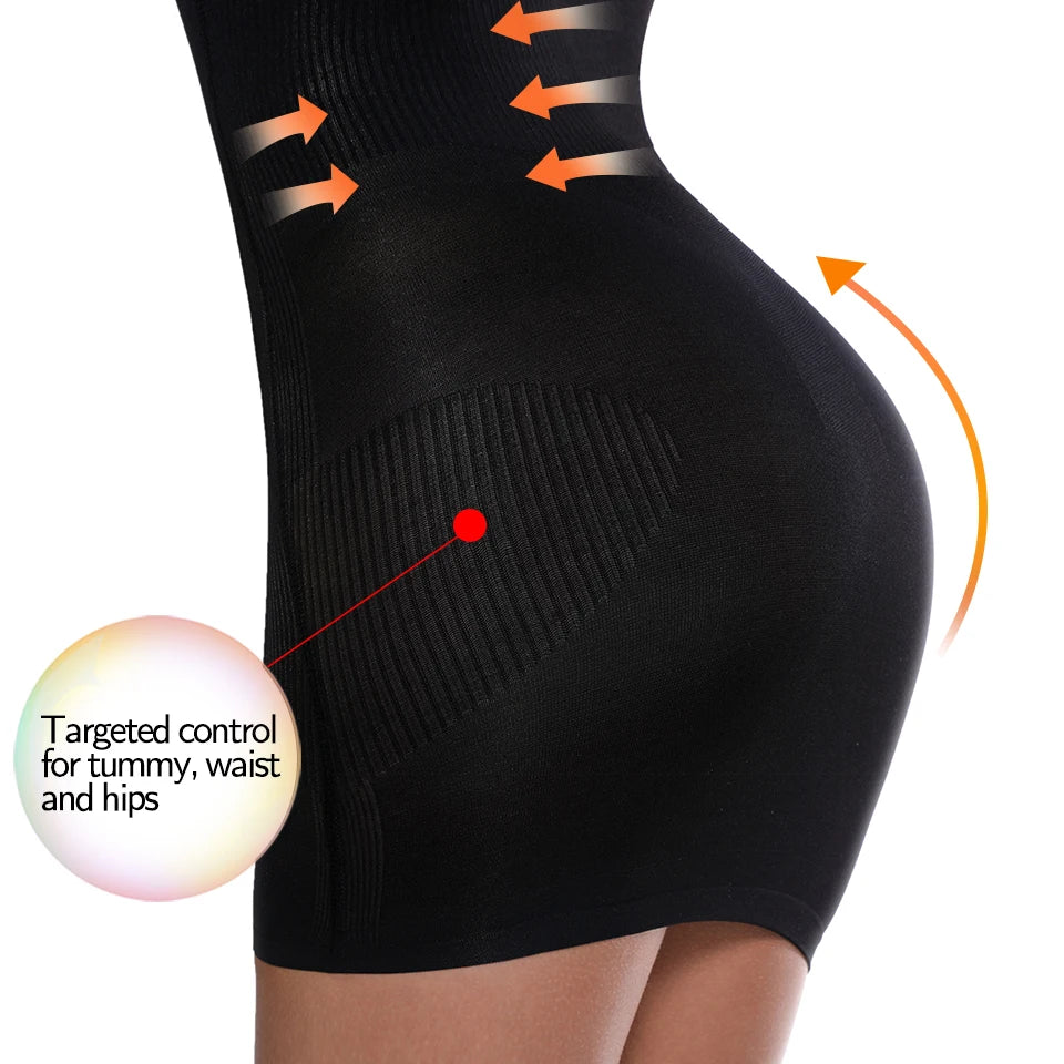 Women Shapewear Strapless Full Slips for Under Dresses Tummy Control Slips Slimming Skirts Full Body Shaper Underwear