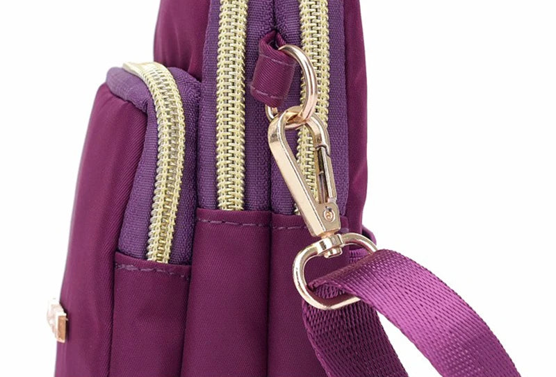 Casual Waterproof Nylon Crossbody Bags Women Messenger Shoulder Bag Female Small Cell Phone Handbags Purses Sports Pouch Bag