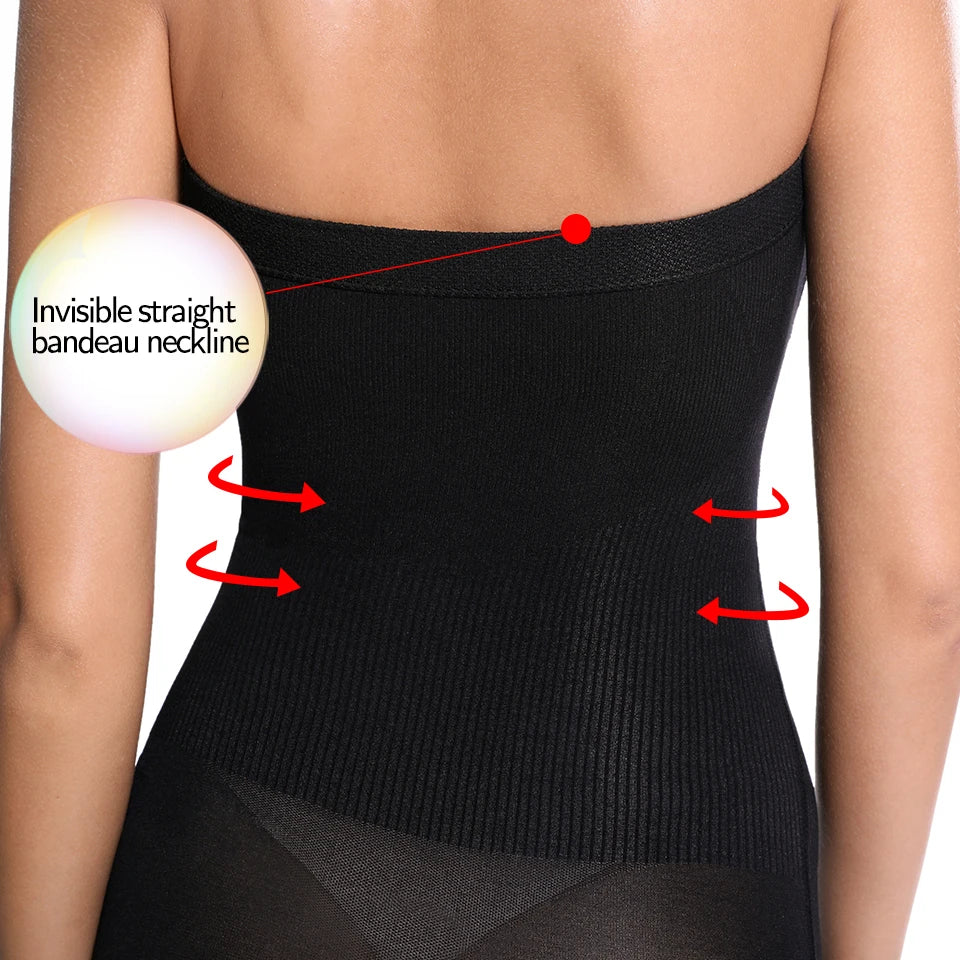 Women Shapewear Strapless Full Slips for Under Dresses Tummy Control Slips Slimming Skirts Full Body Shaper Underwear