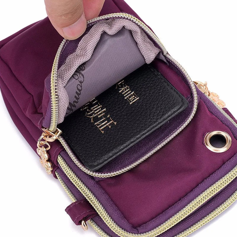 Casual Waterproof Nylon Crossbody Bags Women Messenger Shoulder Bag Female Small Cell Phone Handbags Purses Sports Pouch Bag