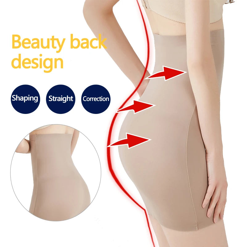 High Waist Tummy Control Slips Women Seamless Skirt Half Slip Underwear Shapewear Body Shaper Butt Lifter Petticoat Underskirt