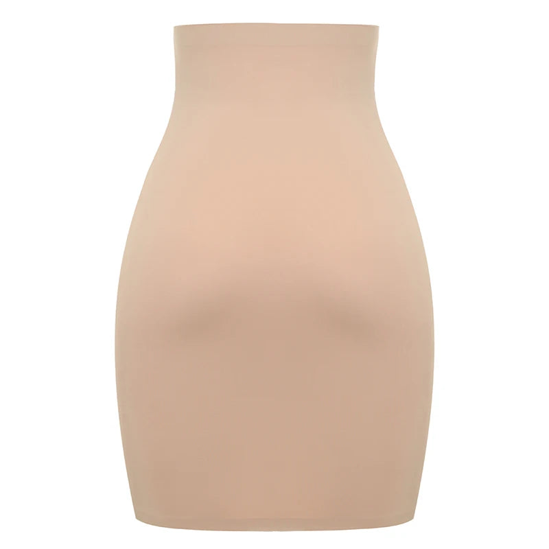 High Waist Tummy Control Slips Women Seamless Skirt Half Slip Underwear Shapewear Body Shaper Butt Lifter Petticoat Underskirt
