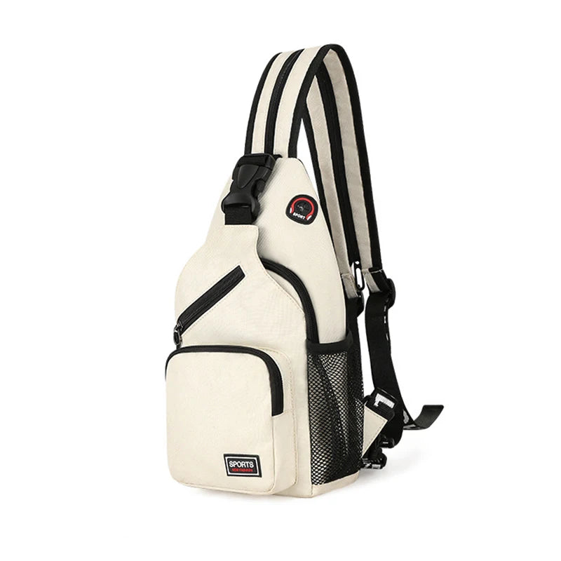 Geestock Small Crossbody Bags For Women Sling Chest Bag Female Mini Travel Sport Shoulder Pack Messenger Bags With Earphone Hole