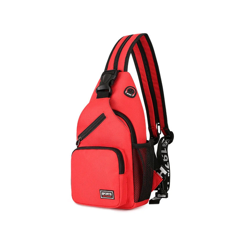 Geestock Small Crossbody Bags For Women Sling Chest Bag Female Mini Travel Sport Shoulder Pack Messenger Bags With Earphone Hole