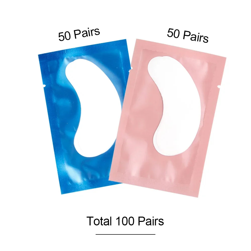 50/100pairs Eyelashes For Eyelash Extensions Eye Pads Pillows Disposable Patch Under Lash Tips Lint Free Sticker Wraps Makeup