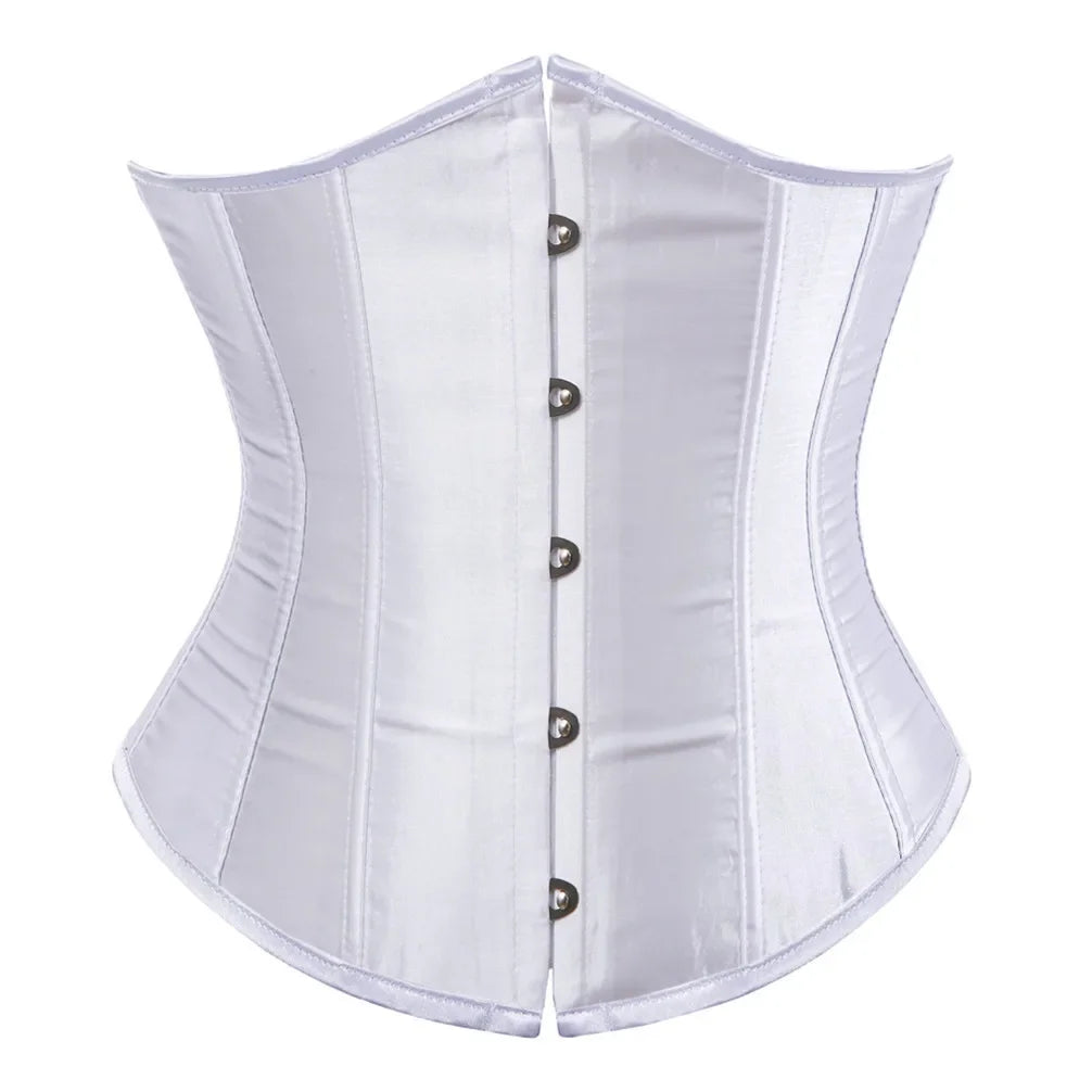 Underbust Corset Women Sexy Bustier Slimming Workout Shape Waist Trainer Girdles Cummerbunds Lace Up Corselet Lingerie Plus Size